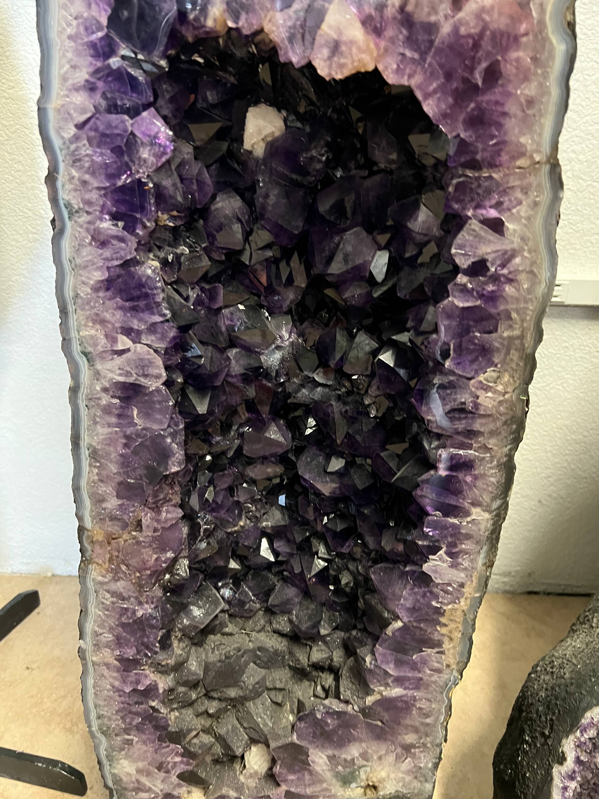 Amethyst tall geode beautiful purple color – view 6