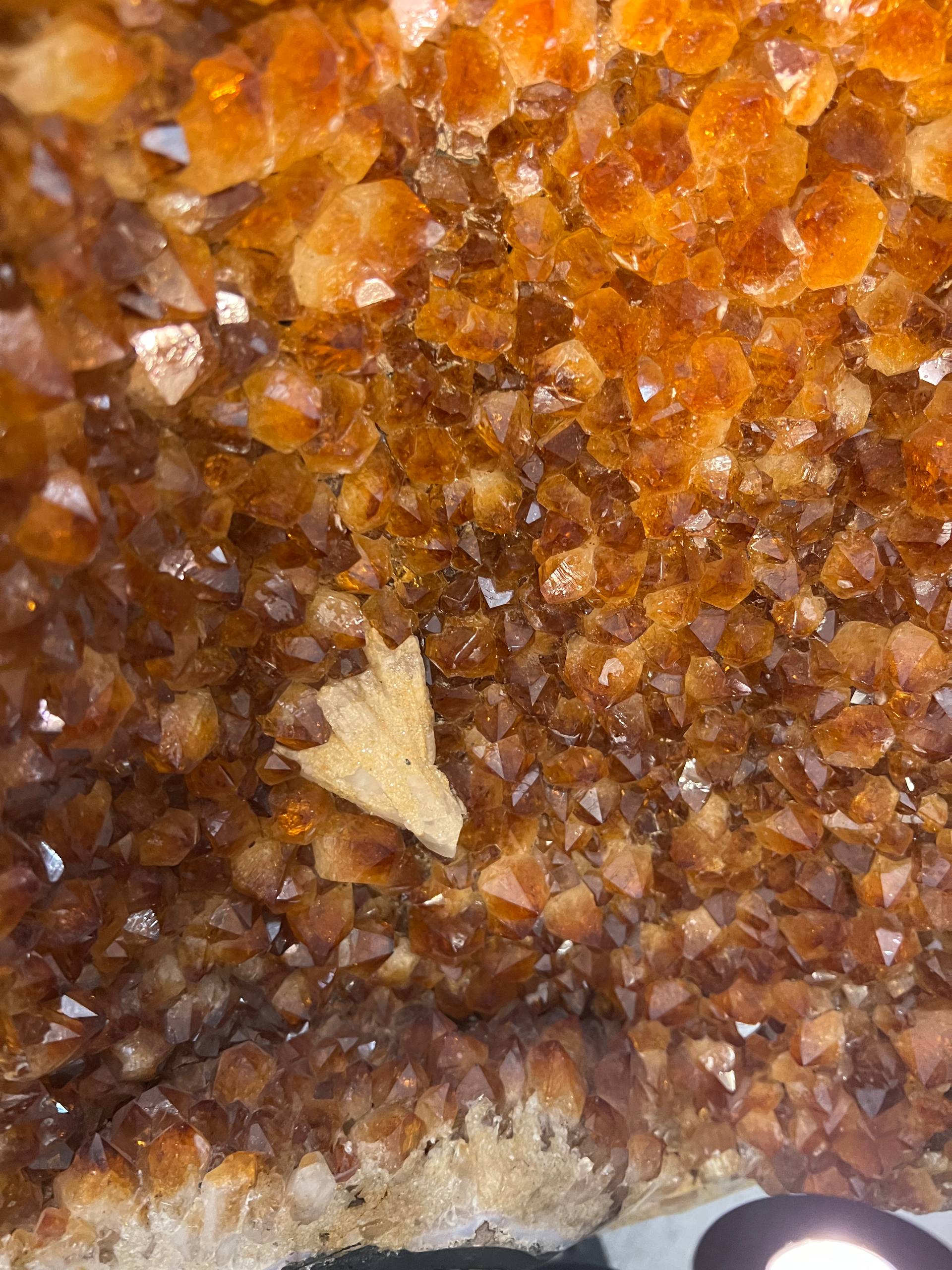 2 pairs citrine clusters on stand – view 4