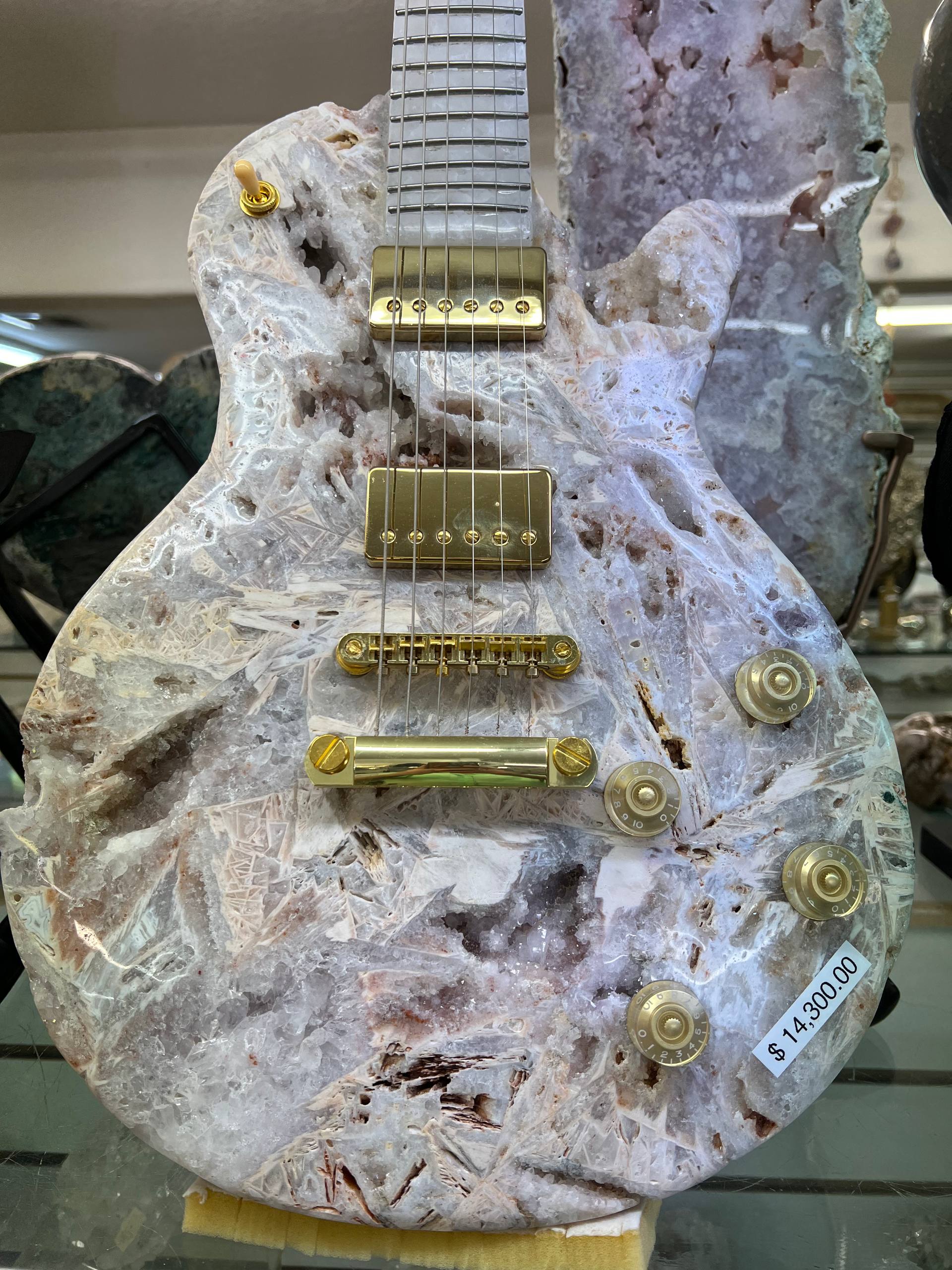Pink Amethyst Guitar – view 4