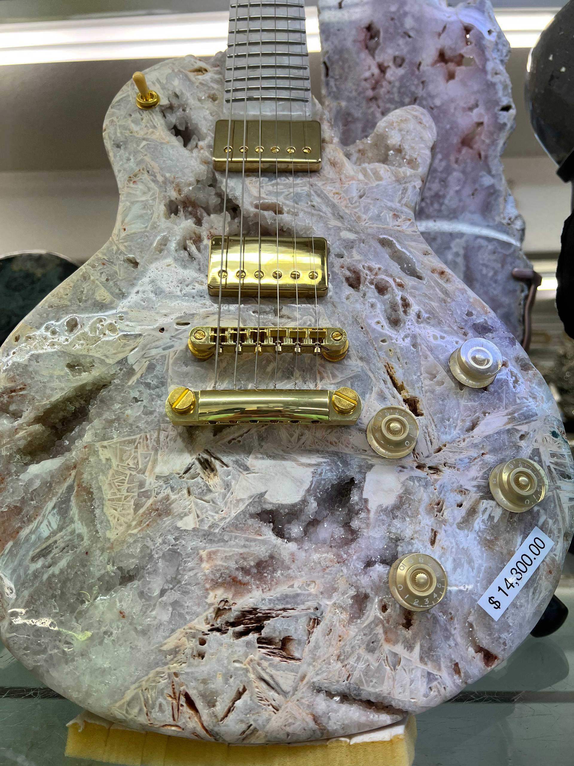 Pink Amethyst Guitar – view 3