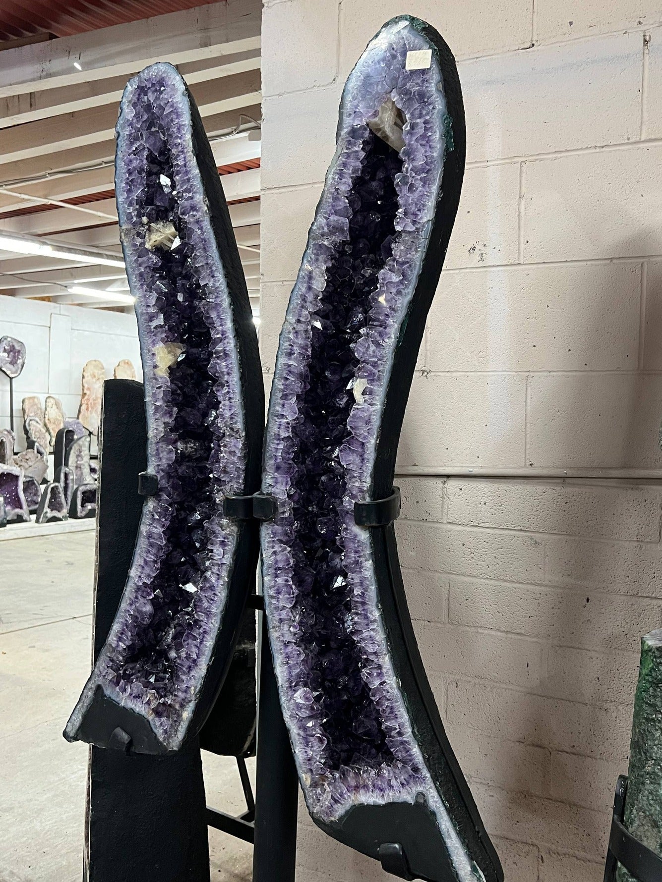 Amethyst wings high quality on stand – view 1