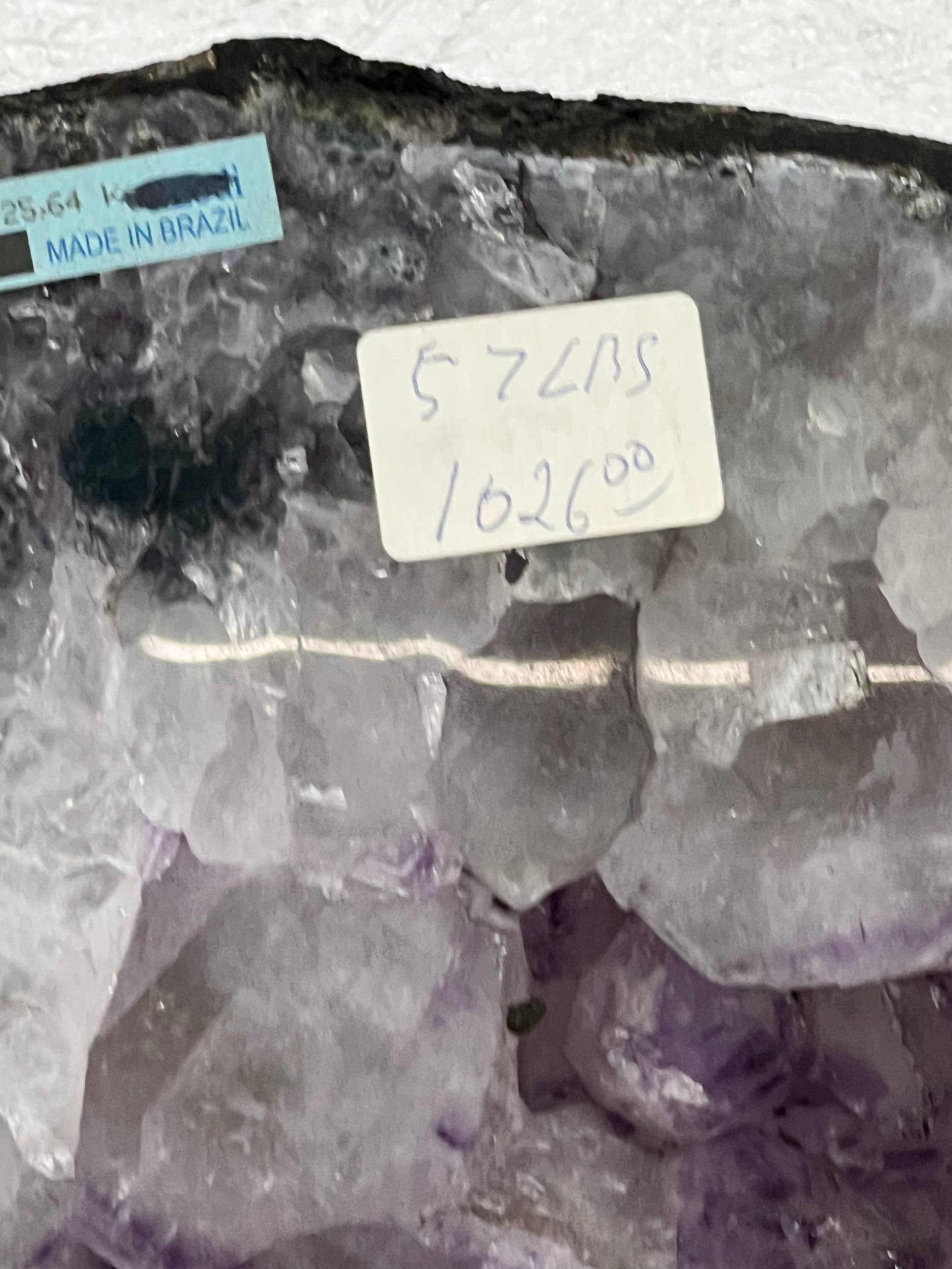 Amethyst geode slabs on stand – view 12