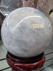 Blue calcite sphere – view 1