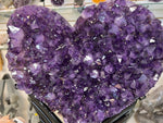 Amethyst hearts on stands – view 1