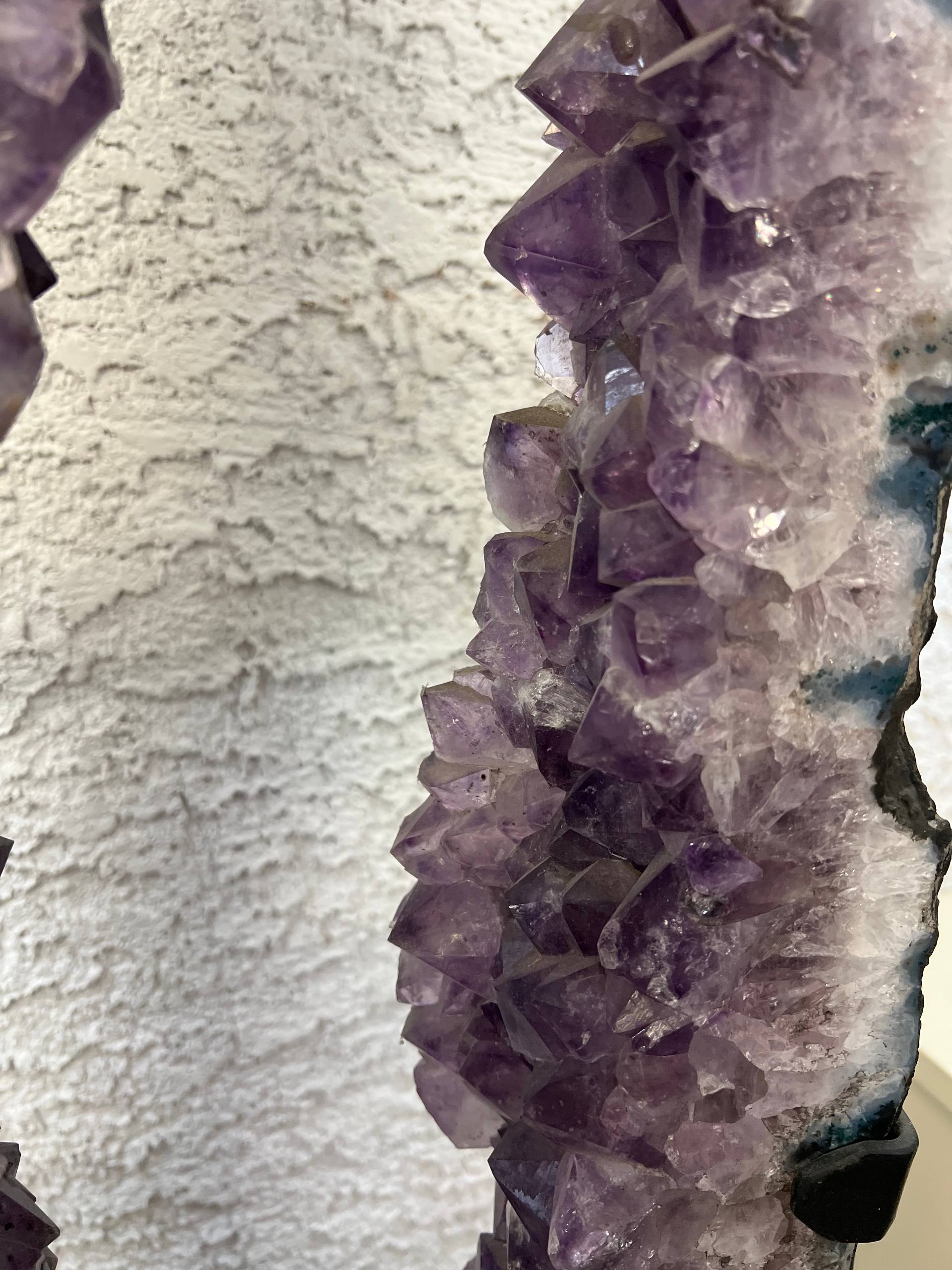 Amethyst Geode large slab tall on stands – view 7