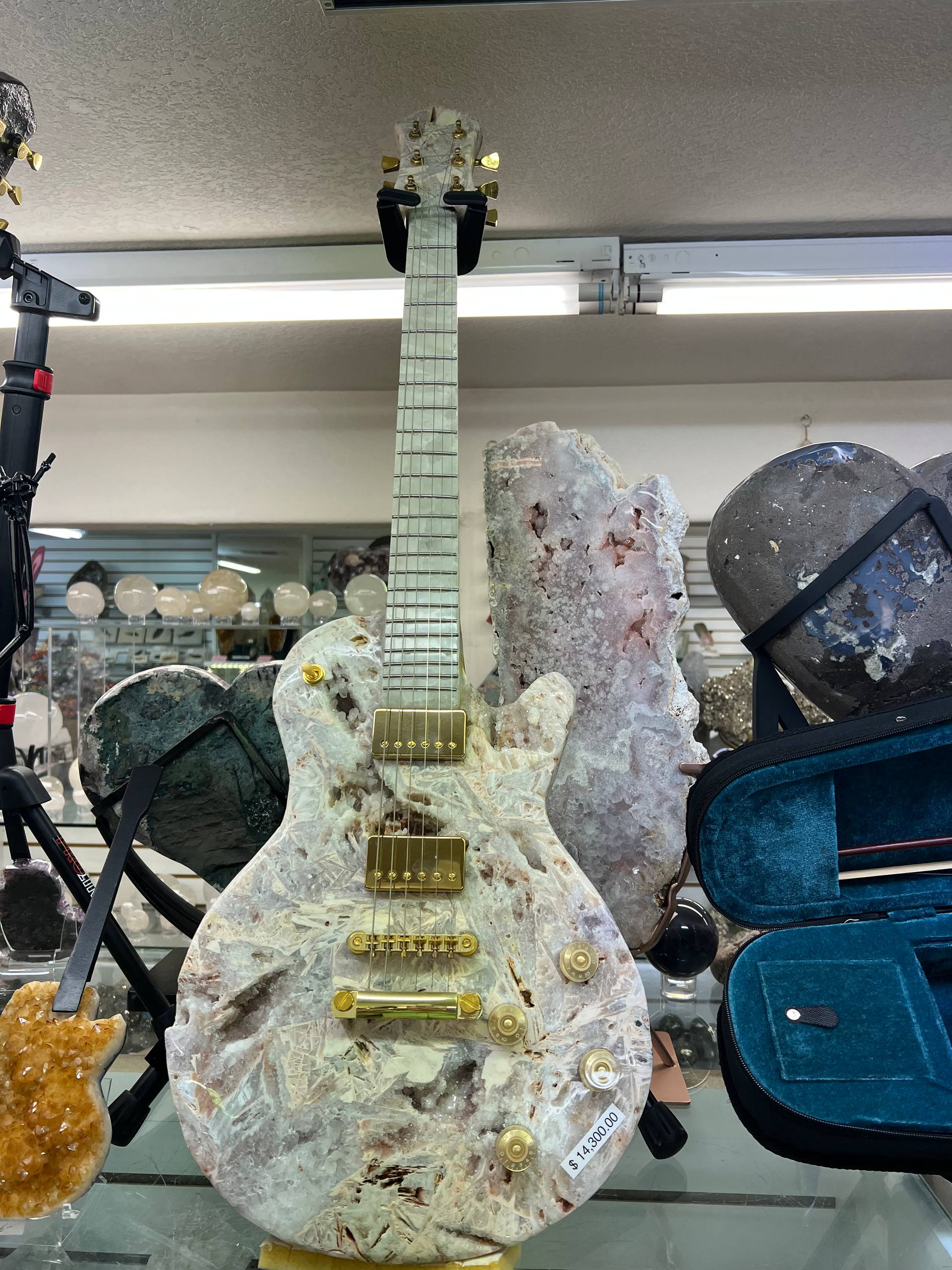 Pink Amethyst Guitar – view 8