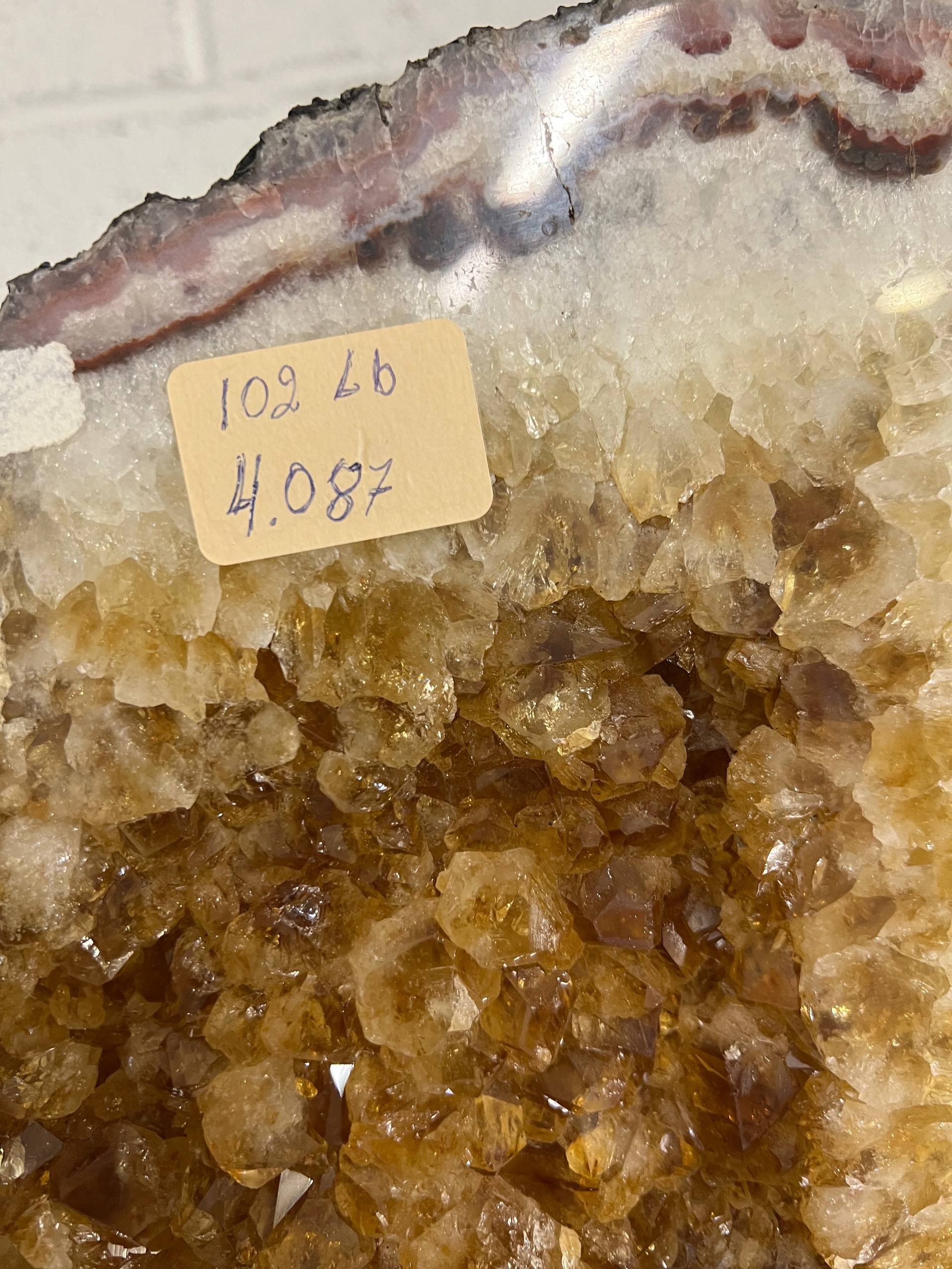 Citrine clusters on stand – view 7