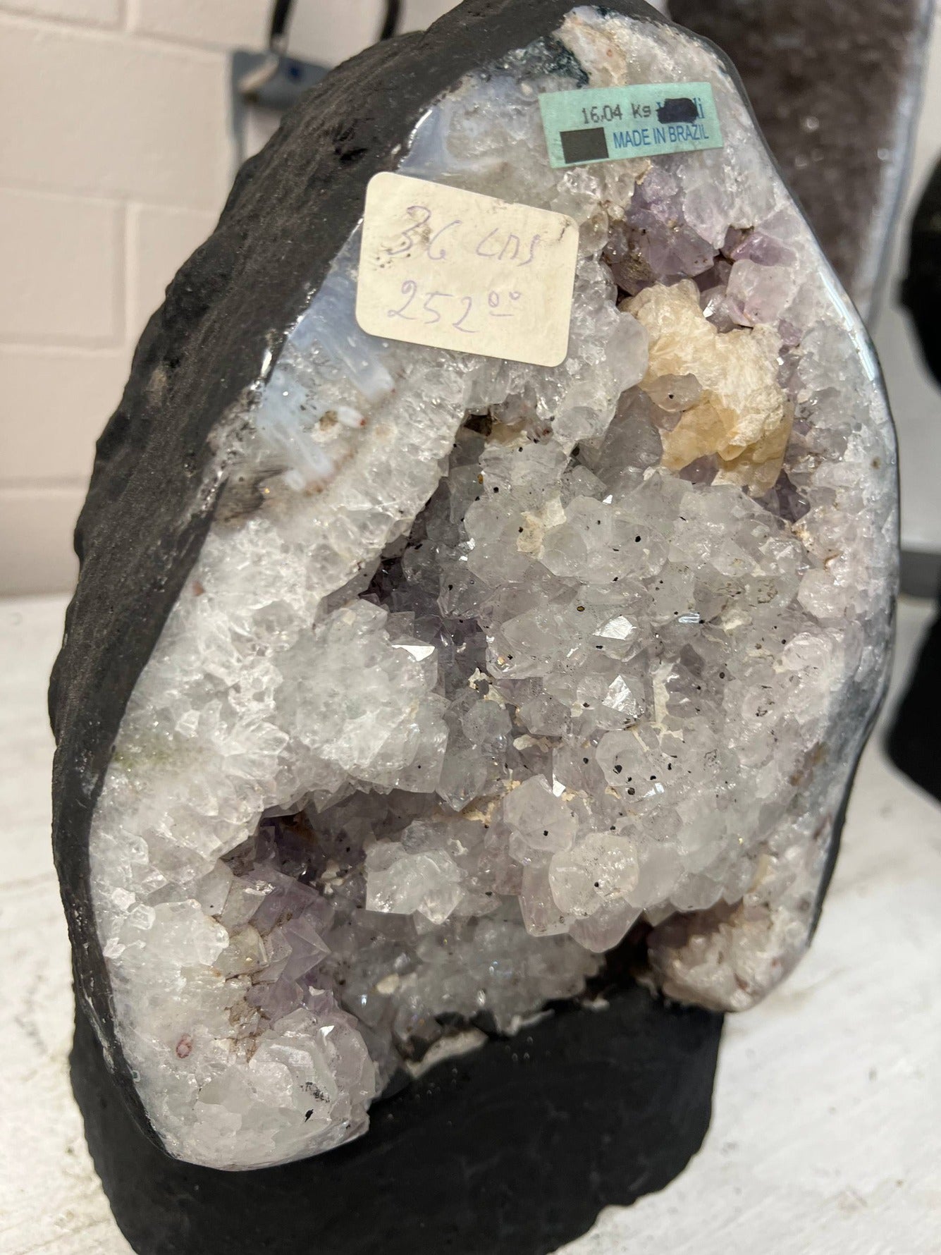 Amethyst Cathedral Geode with Calcite – view 2