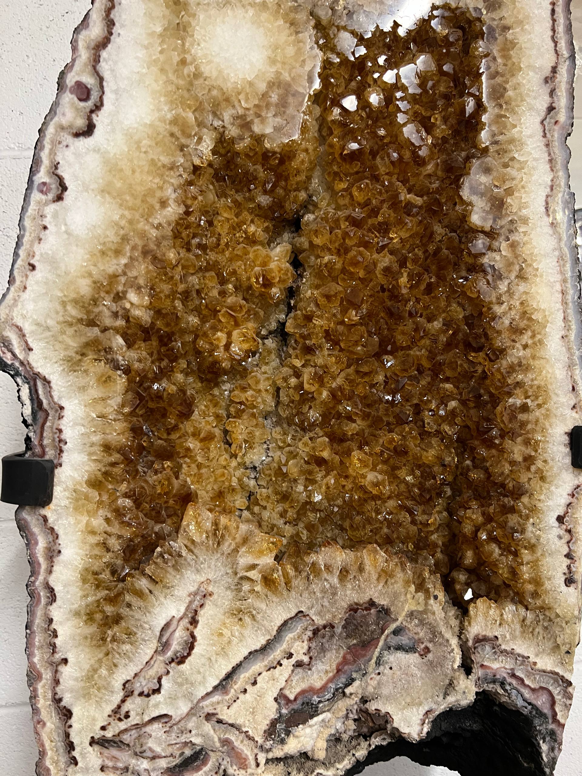 Citrine clusters on stand – view 3