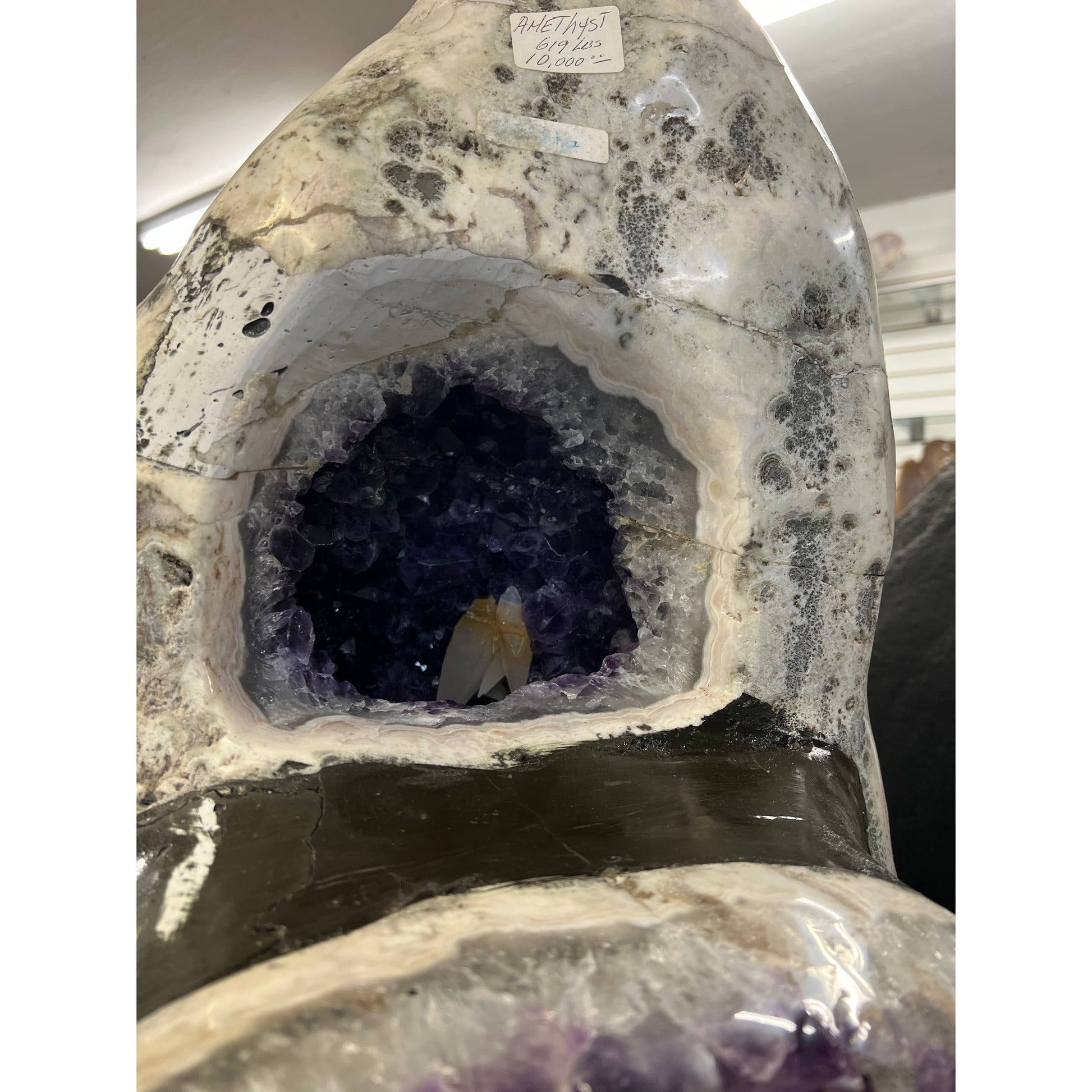 Amethyst Geode Cathedral with Calcite