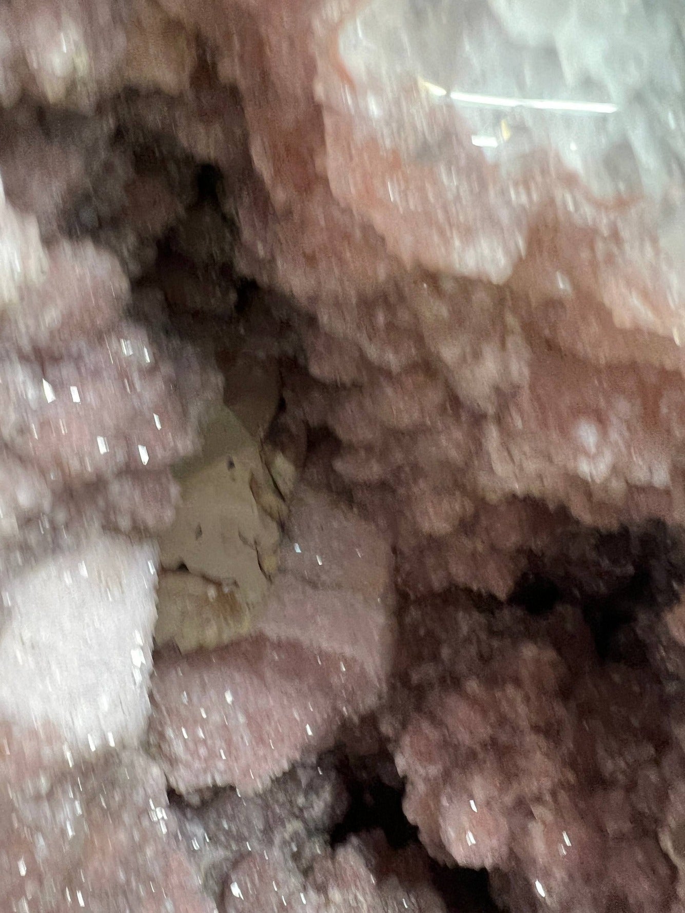 Pink amethyst geode – view 1