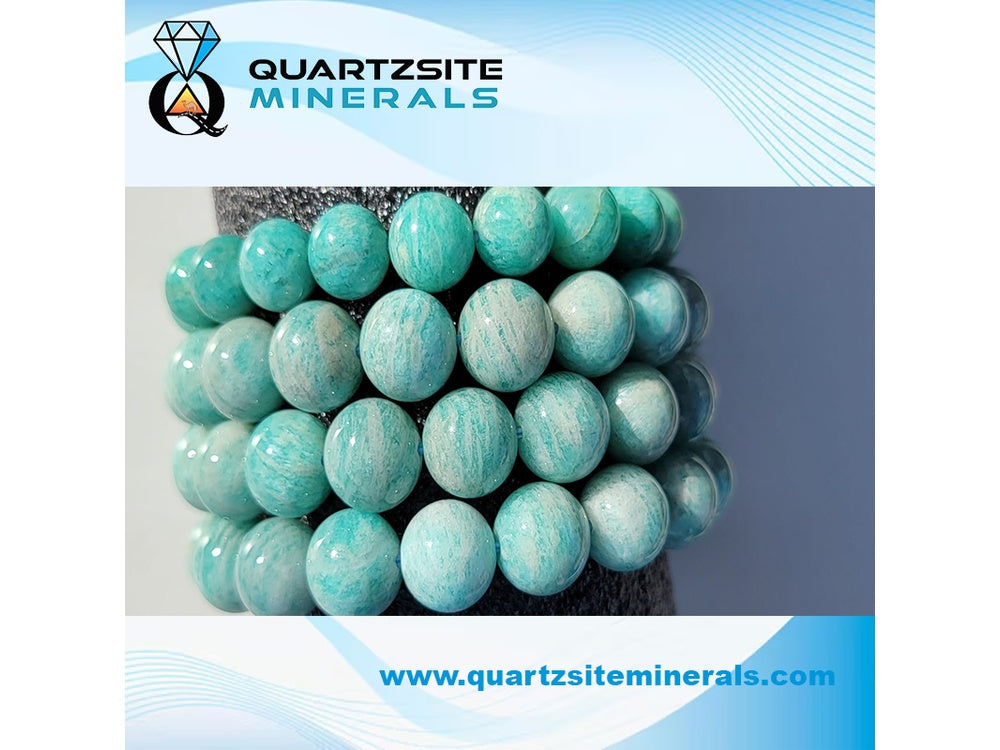 Amazonite large round beads bracelets