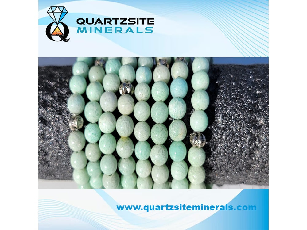 Amazonite round beads bracelets