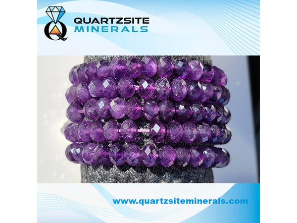 Amethyst faceted small beads