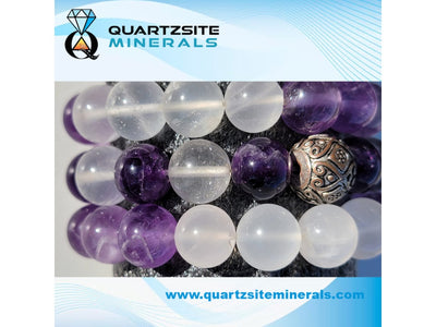 Amethyst with Moonstone Large Beads