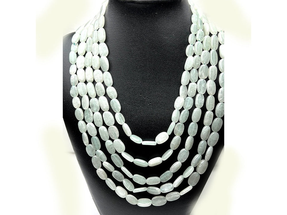 Aquamarine Crystal Beads Necklace
