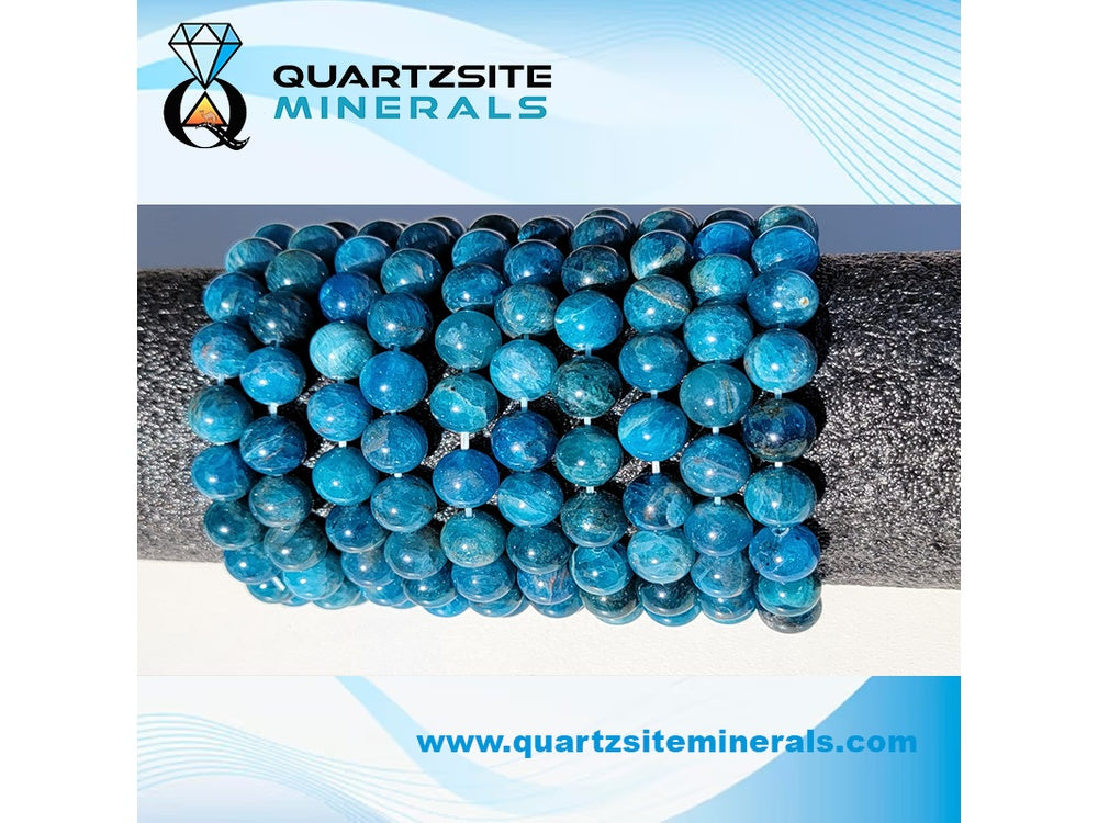 Blue Apatite large size beads bracelets