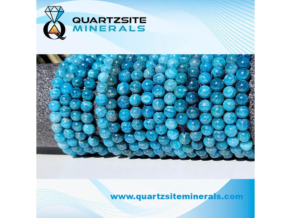 Blue Apatite small round beads