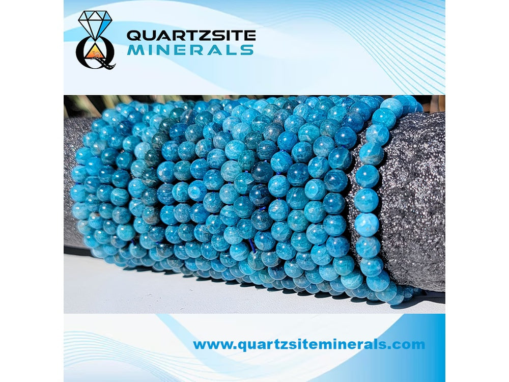 Blue Apatite small round beads