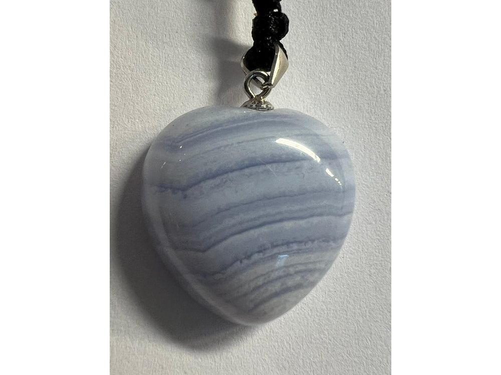 Blue Lace Agates Crystal Pendant
