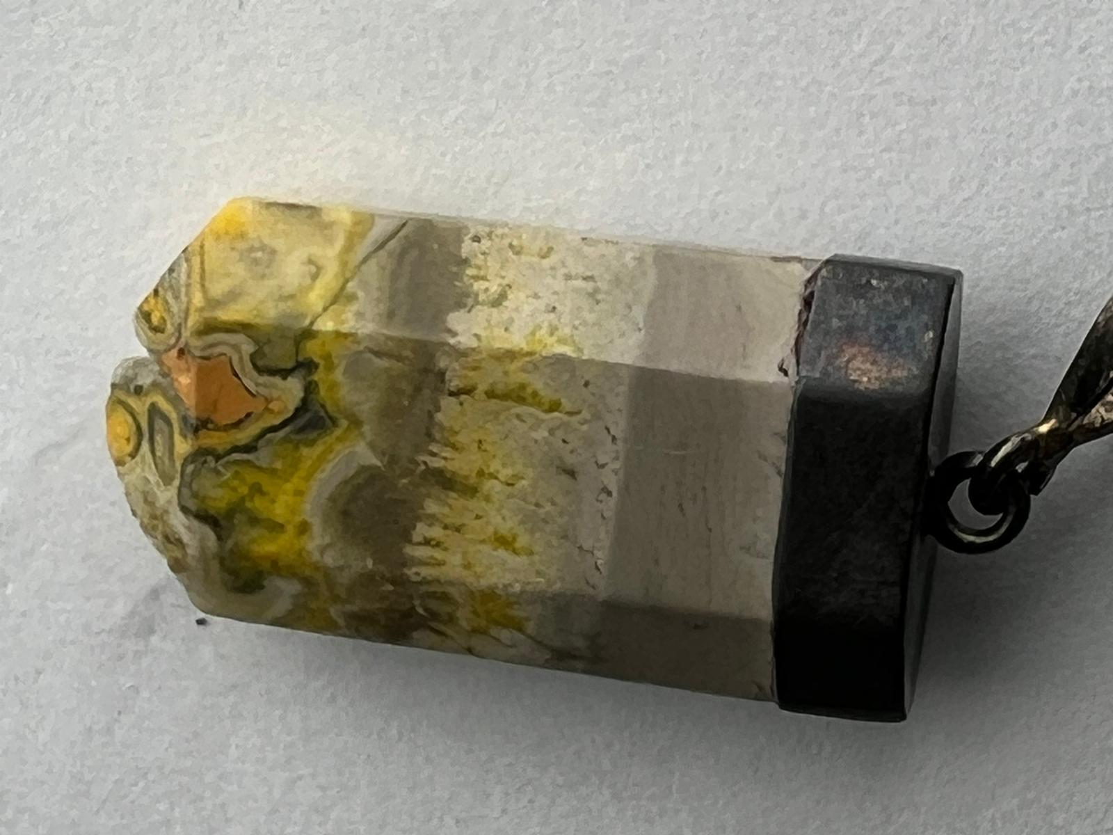 Bumblebee Jasper Crystal Tower Pendant