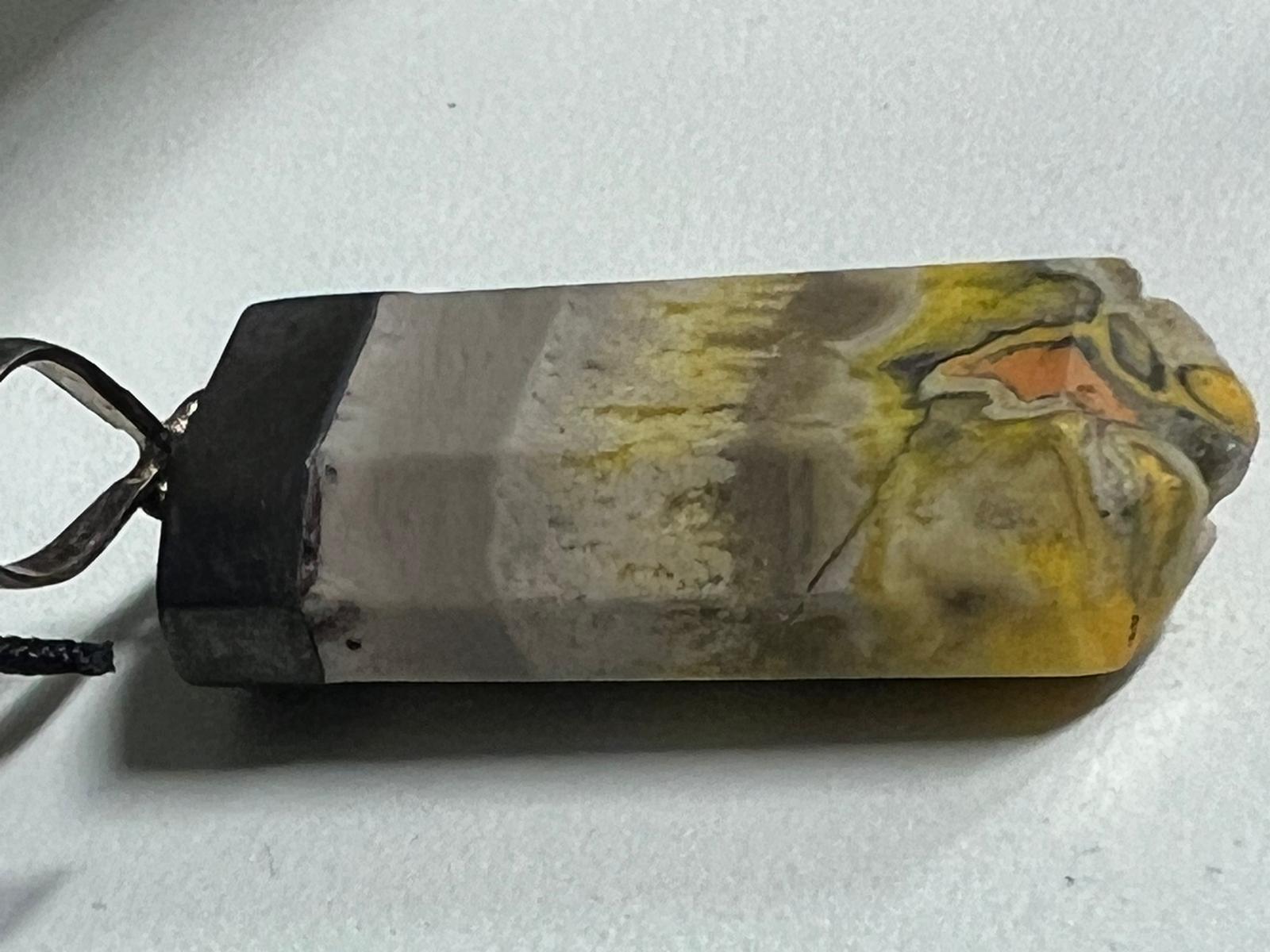 Bumblebee Jasper Crystal Tower Pendant