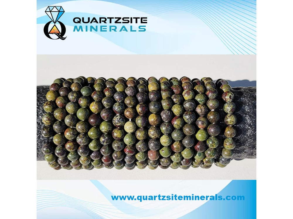 Dragon blood stone round beads bracelets