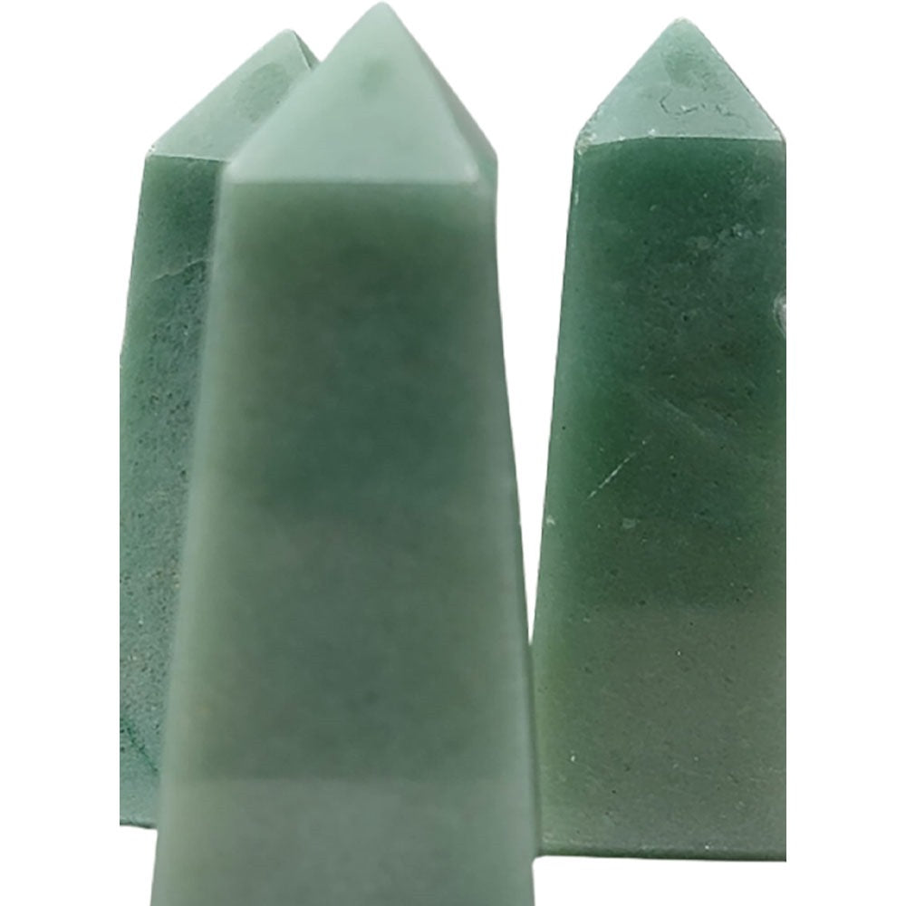 Green Aventurine Hand-Carved Tower