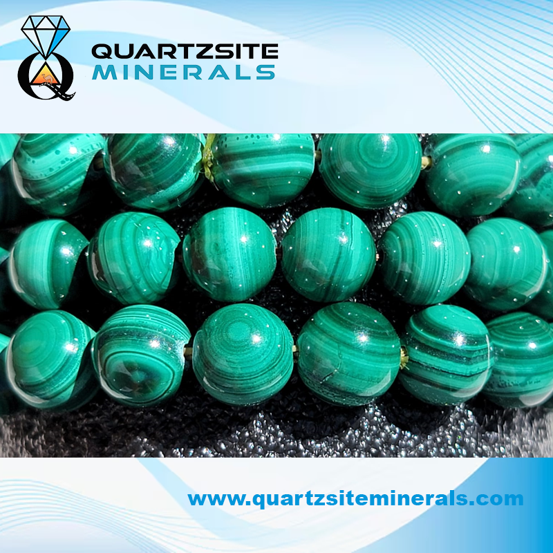 Malachite crystal round beads bracelets