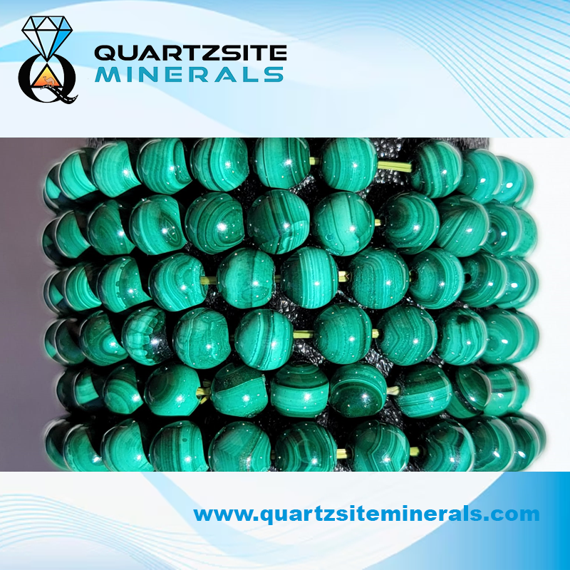 Malachite crystal round beads bracelets