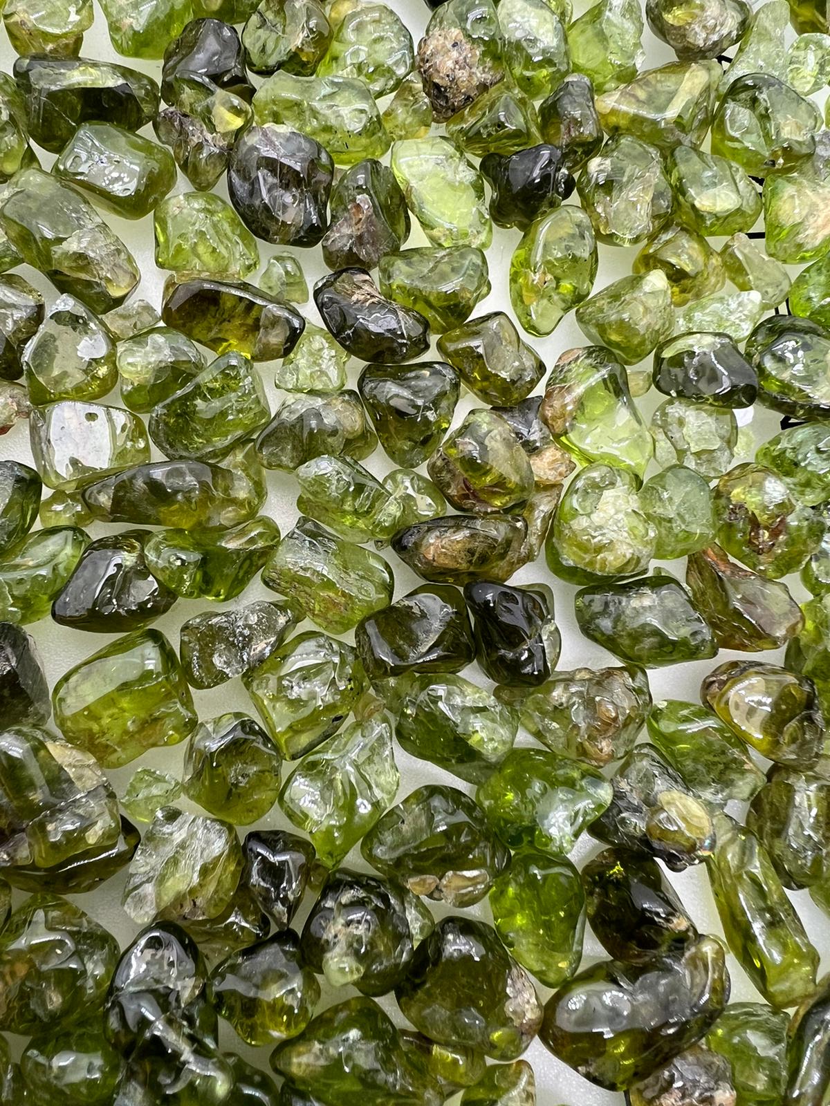 Peridot Crystals Tumble Stones