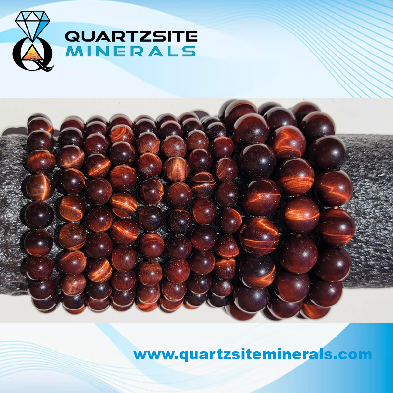 Red tiger Eyes bracelets small bead