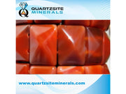 Carnelian square cube beads bracelets