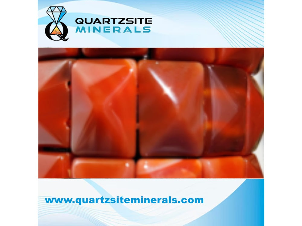 Carnelian square cube beads bracelets