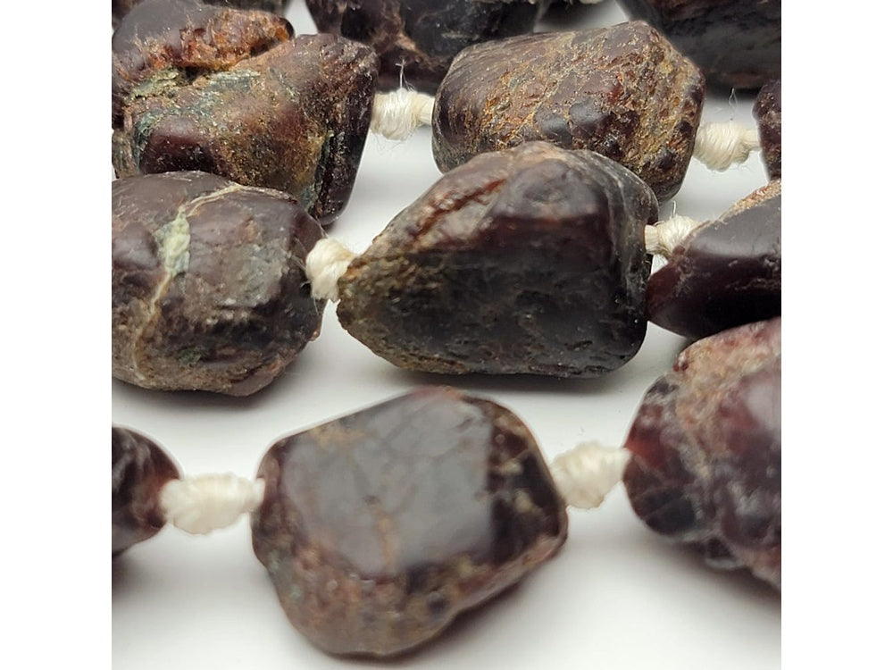 Herkimer Diamond Quartz plus Garnet Beads