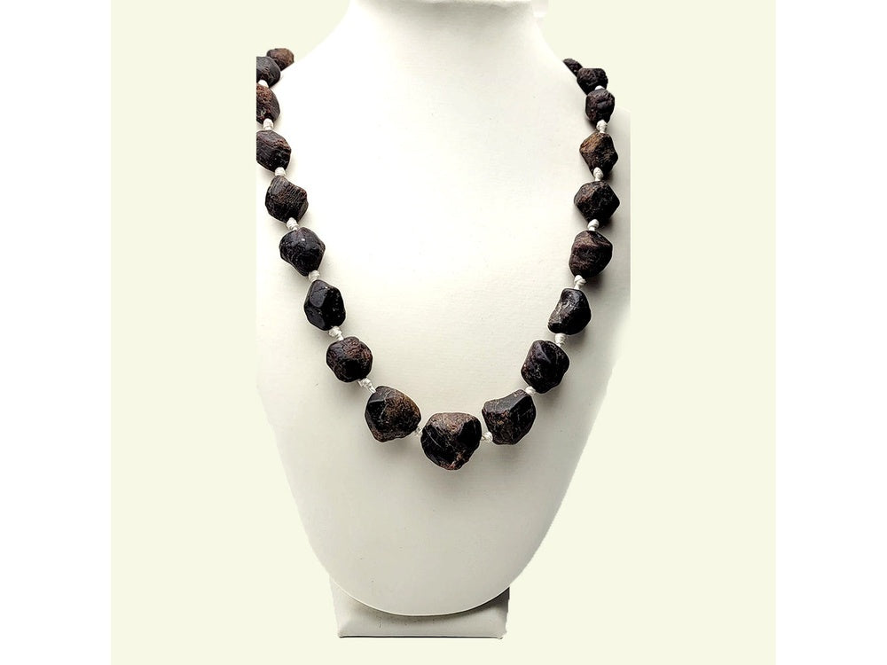 Herkimer Diamond Quartz plus Garnet Beads