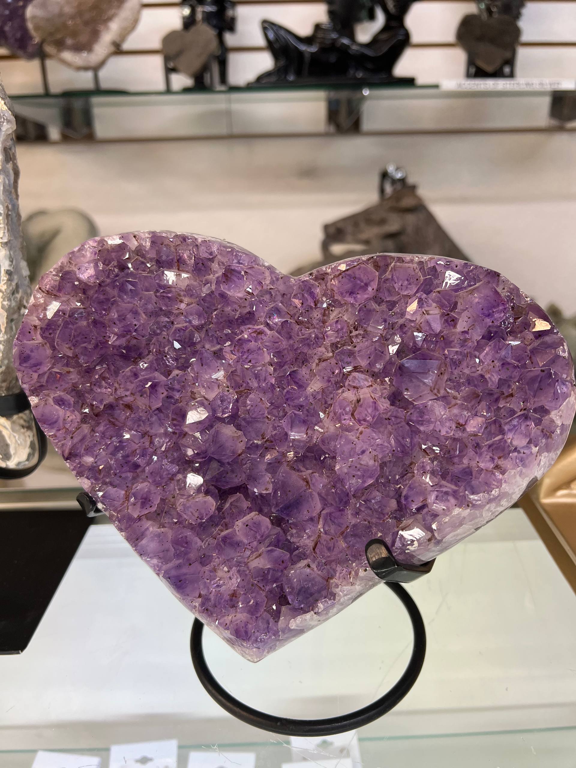 Amethyst hearts on stand – view 6