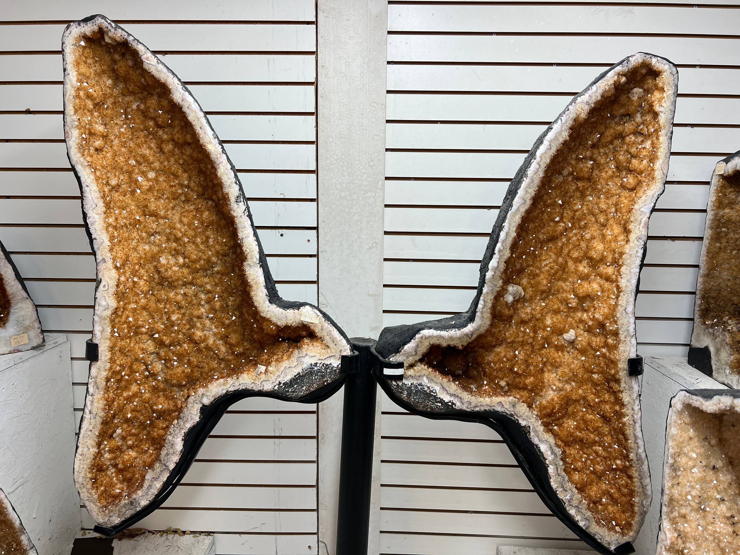 Citrine butterfly wings with stand – view 8