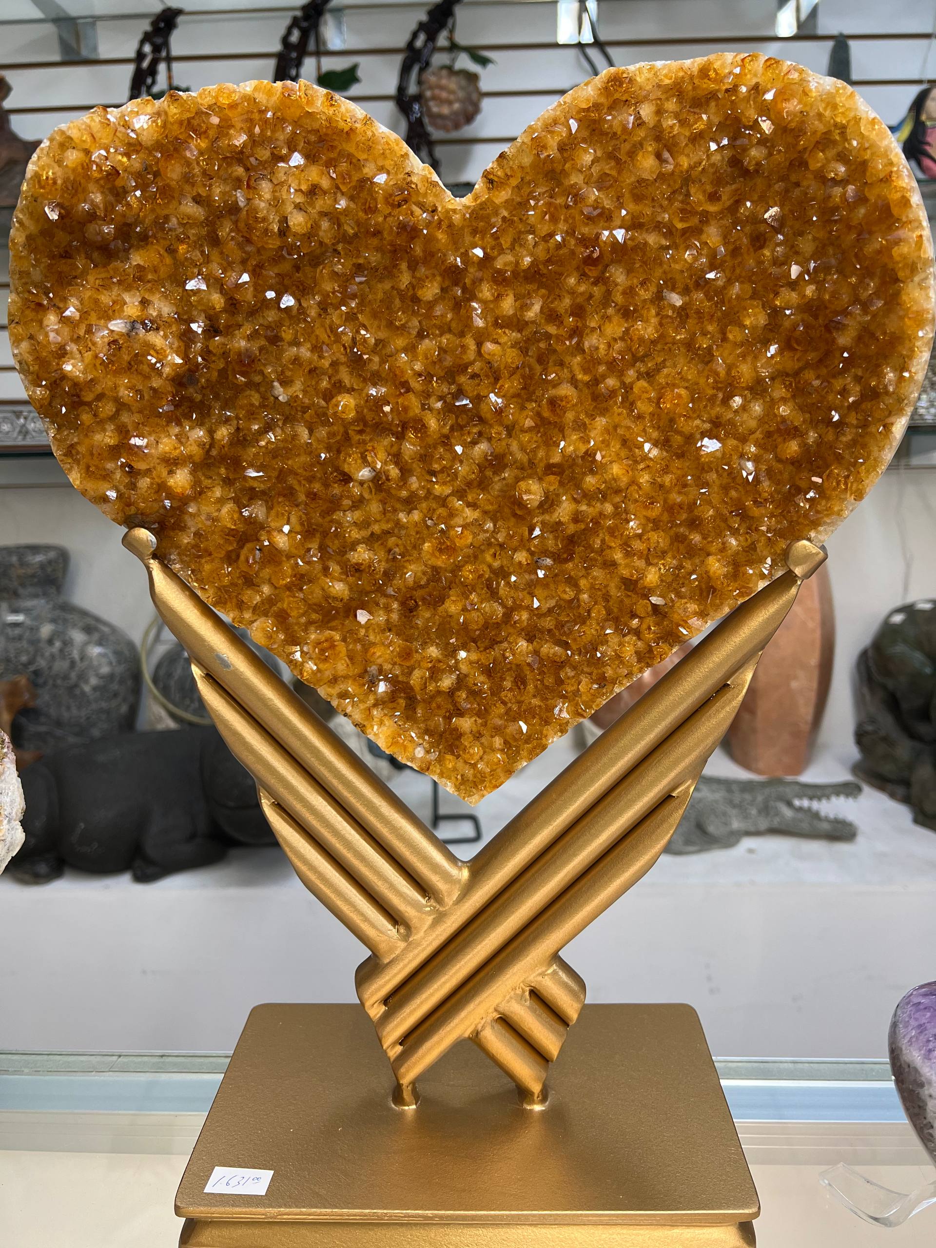 Citrine hearts on stand – view 10
