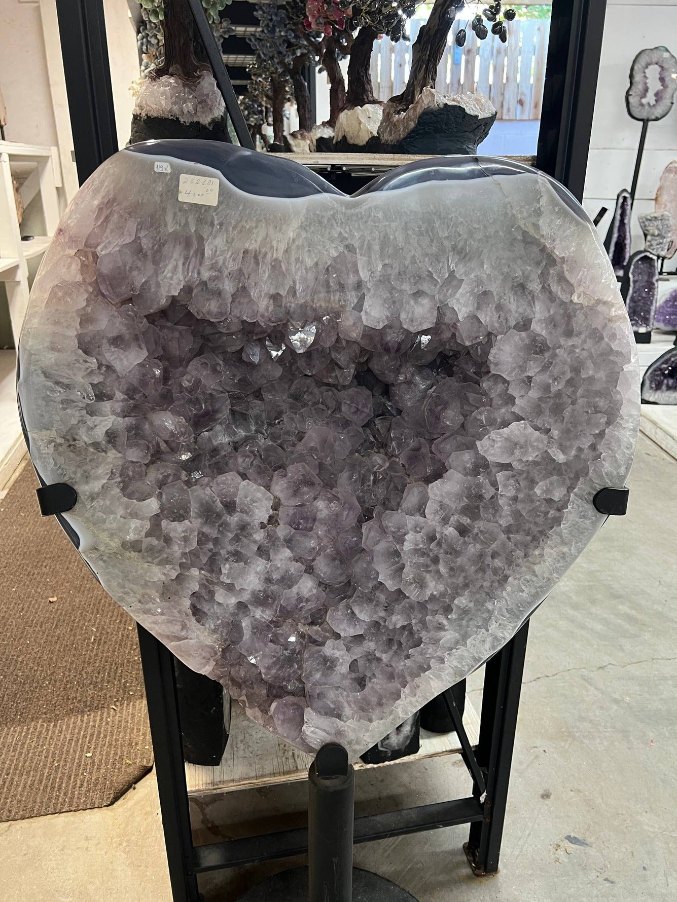 Amethyst cathedral geode slab – view 2