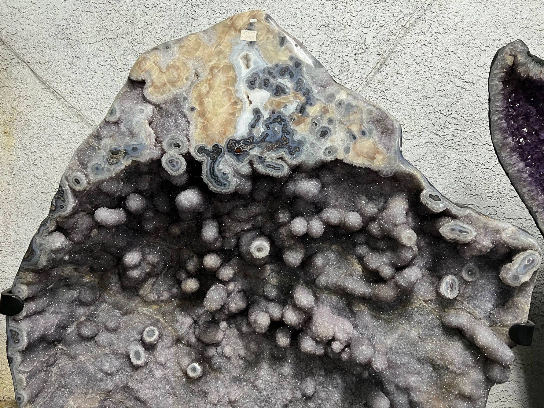 Large Amethyst Agate Slab – agate banding detail