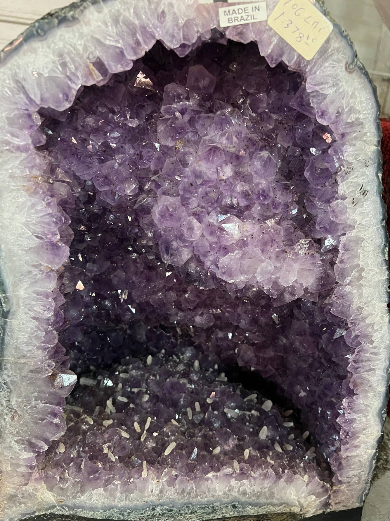 Amethyst Cathedral Geode – full interior front