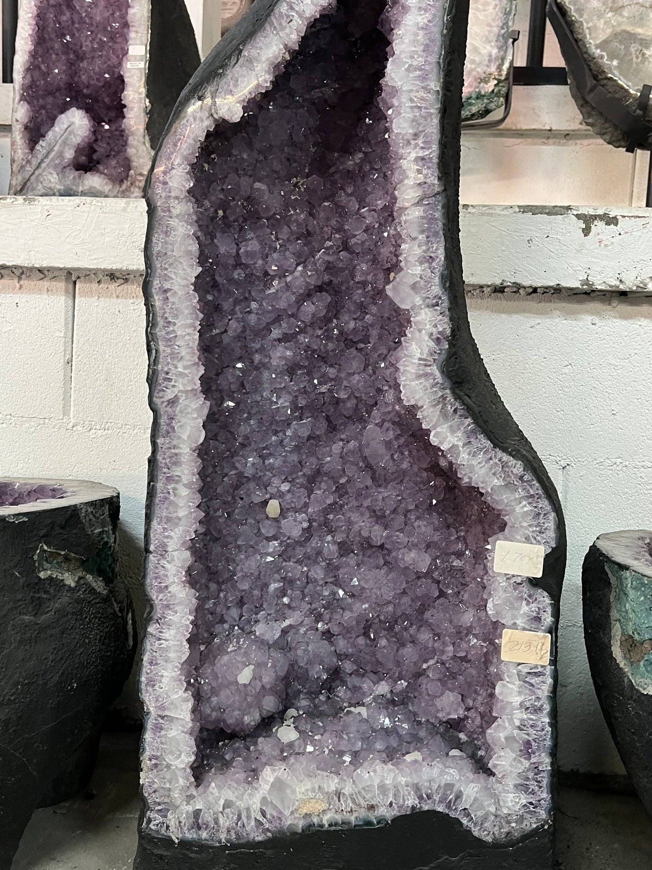Tall Amethyst Tower Geode Cathedral – full front