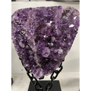 Amethyst cluster with chain stand