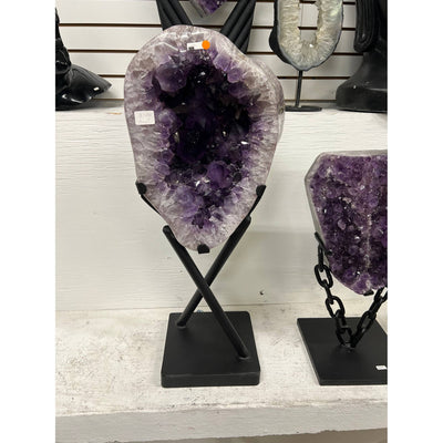 Amethyst geode with stand
