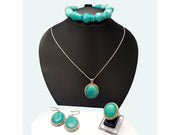 Amzonite Crystal Jewelry Necklace Set