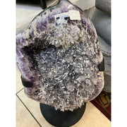 Amethyst Geode with Quartz on Stand