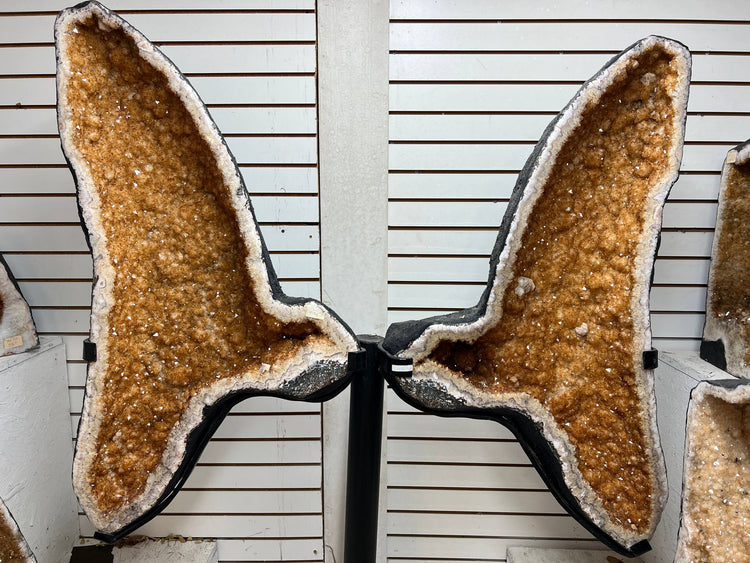 Citrine butterfly wings with stand – view 7