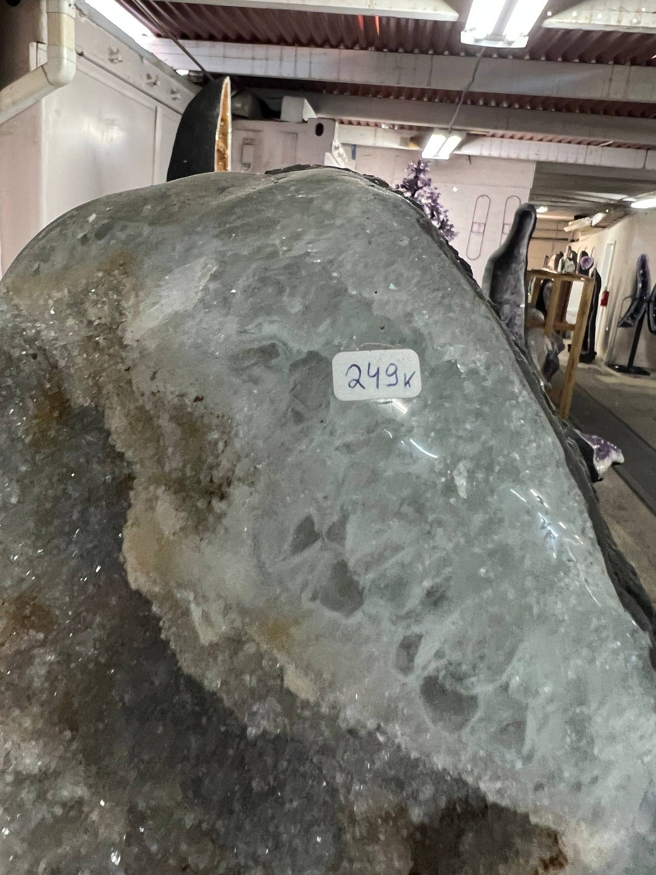 Large Amethyst cluster on stand – view 5