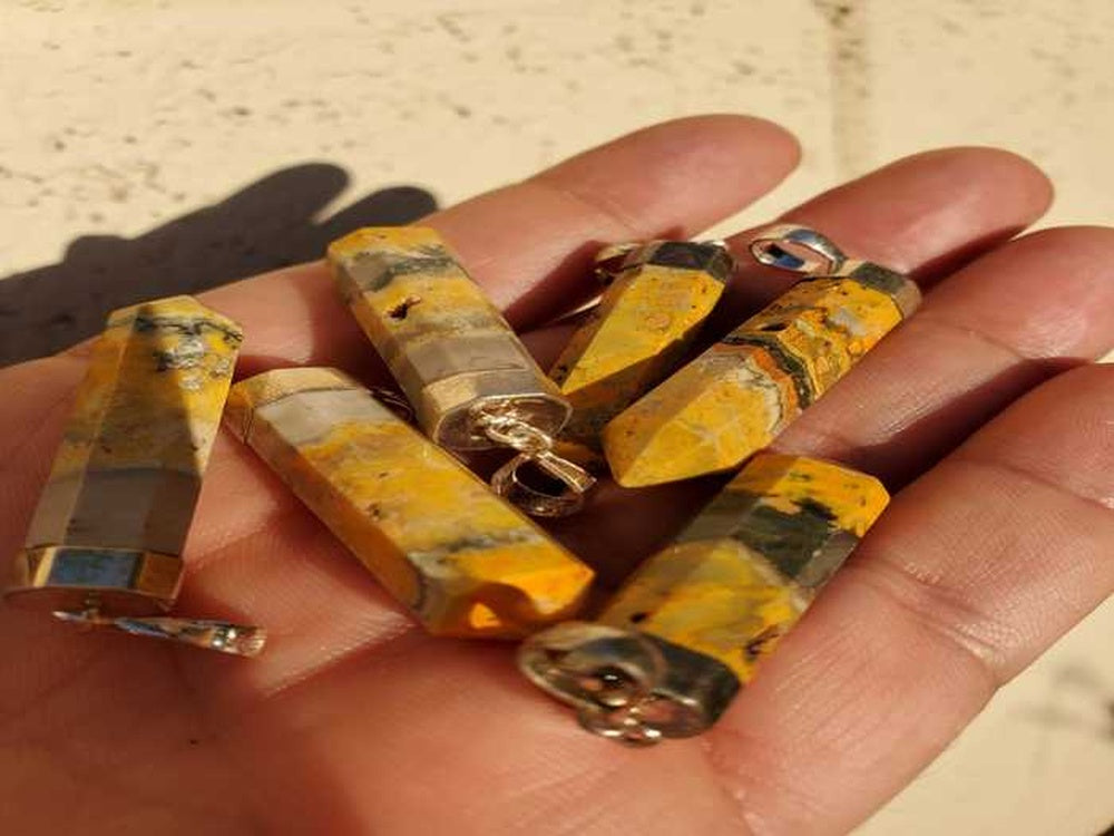 Bumble Bee Jasper Pendant